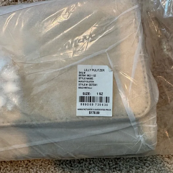 Lilly Pulitzer Cream Clutch with Floral Detail - Picture 2 of 3